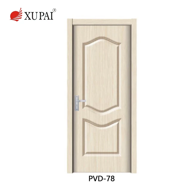 Wholesale price Pvc Door Sound & Fire Proof Material Infilling MDF Panel Fir wood Interior Door