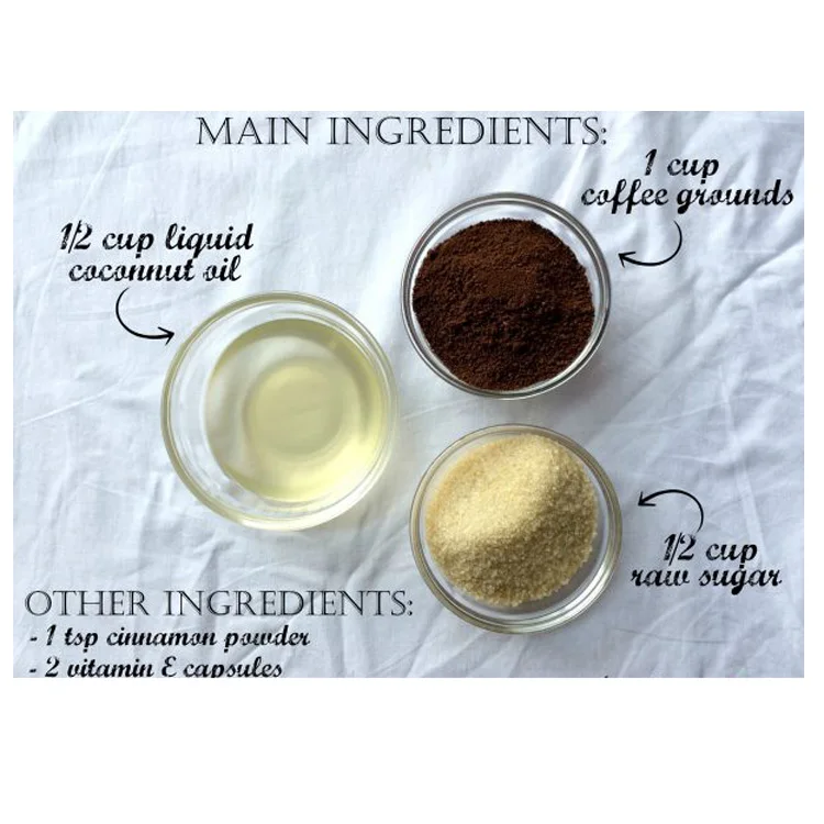 100% Natural Arabica Coffee Scrub Organic for Face and Body