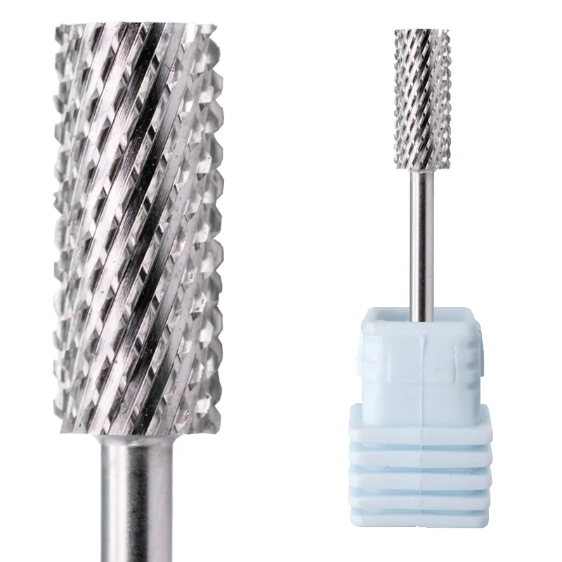 Маленькая цилиндрическая насадка из карбида вольфрама, насадка для маникюра 3/32 дюйма