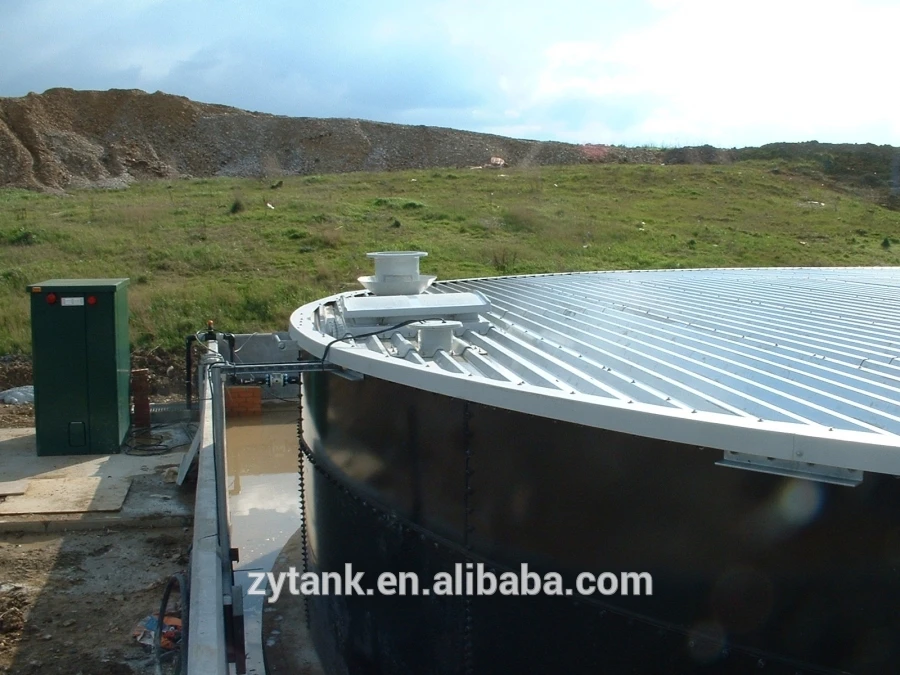 water treatment equipment GFS tank for biogas