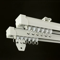 Motor Motorised Bendable Pvc Types American Curtain Rail Slides 90 Degree Silent Curtain Track