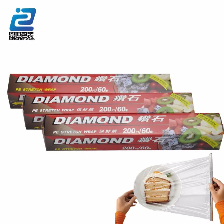 Various sizes pe pvc clear coloured cling film food packing wrap