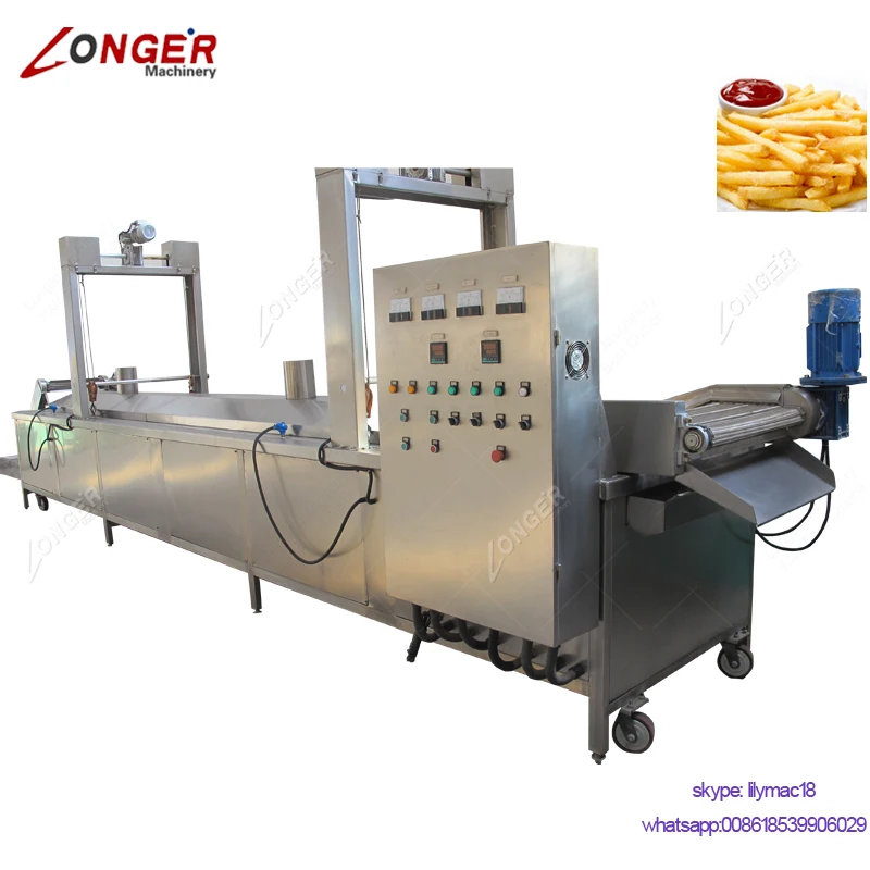 Factory Price Commercial Automatic Continuous Fish Peanut Frying Equipment Potato Chips Fryer Machine