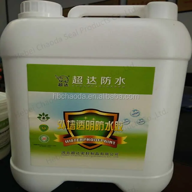 Transparent waterproofing paint for exterior wall