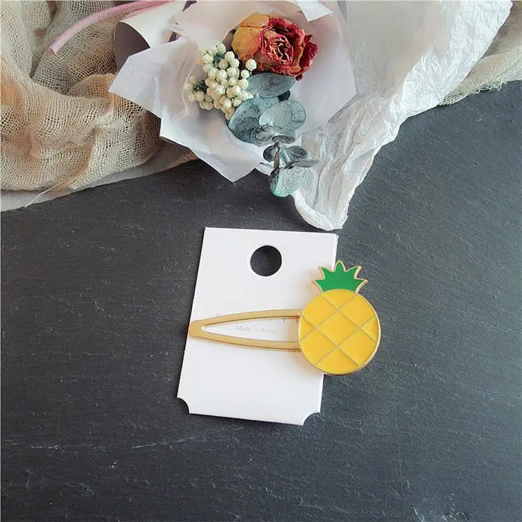 
Women Fashion Metal Summer Season Hair Clips Hair Accessories Fruit Shape Cute Hair Clip 