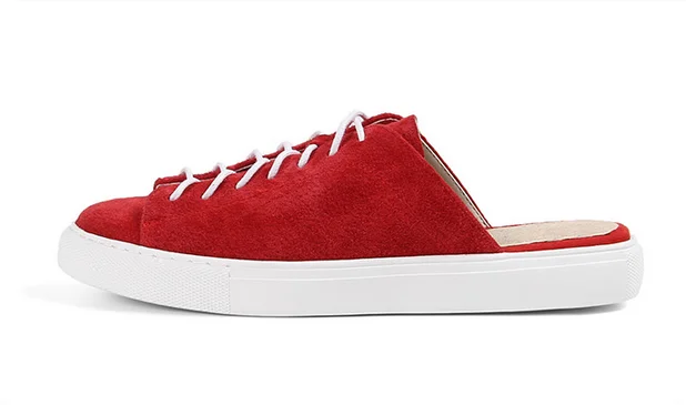 Gril casual sneaker shoes Women Casual slipper Wholesale suede ladies lace up slippers