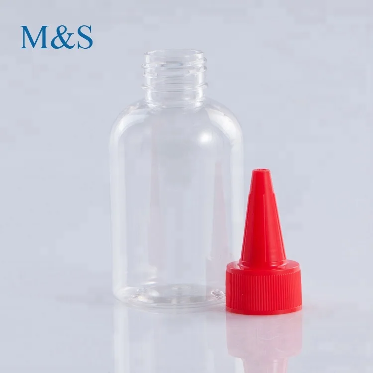 100ml Transparent Boston Round PET Bottle with Cap