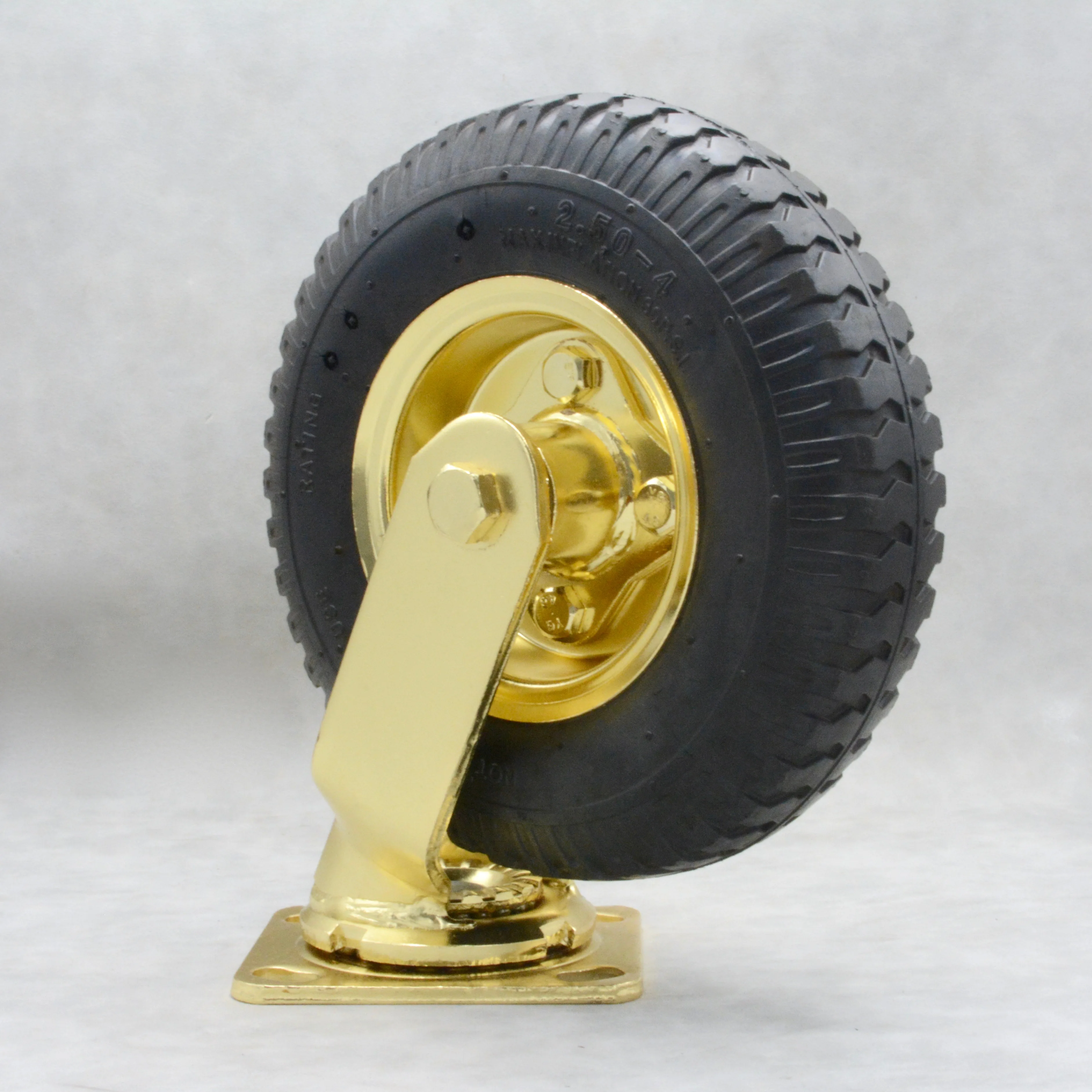 SS gold color hotel luggage cart wheels gold hotel wheel caster wheels
