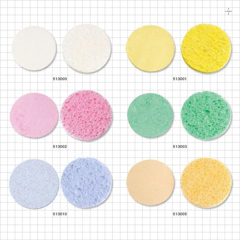 
100% Natural Compressed Cellulose Cosmetic Makeup Sponges 