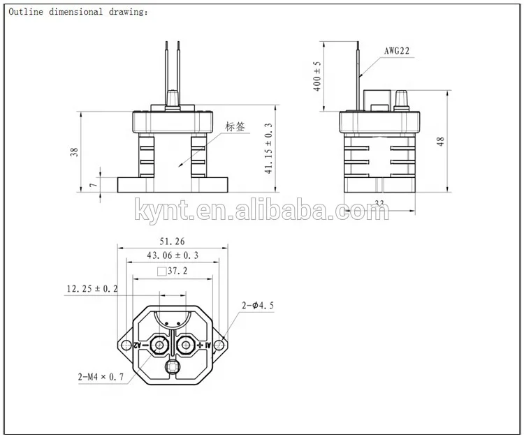 dc charger  coil voltage 6, 12, 24, 28, 36, 48, 72 VDC  50A DC Contactor  For Electric car 12V/24V  EVQ50C12DA