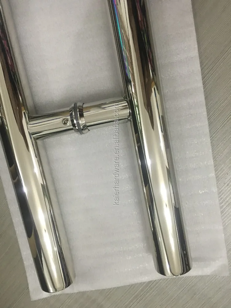 H type pull push door handle for tempered glass door