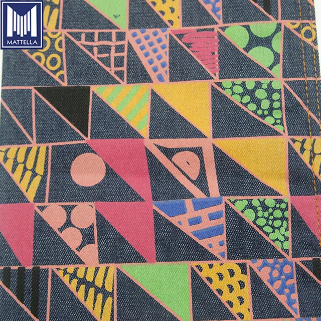 FA002 buy Africa national customized pattern jeans fabric prices cotton denim fabric printing for denim jeans shirts dresses