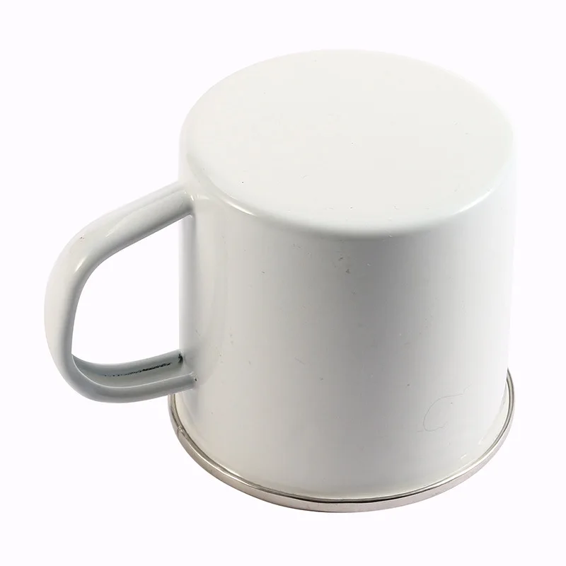 Wholesale Printing logo Coffee cup enamel mug Tea drinking mugs with handgrip