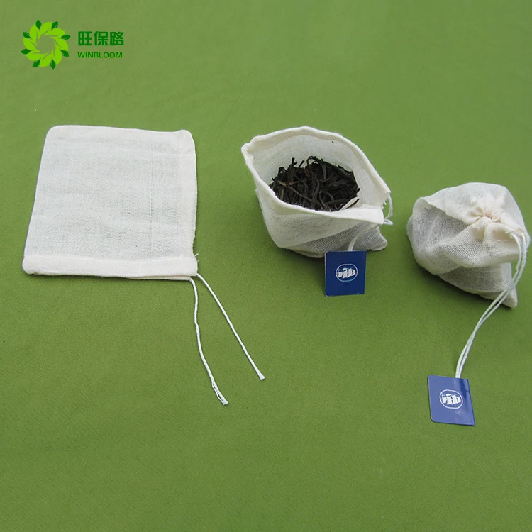 Wholesale Eco Friendly Cotton Folded Tea Bag For Packaging With Logo
