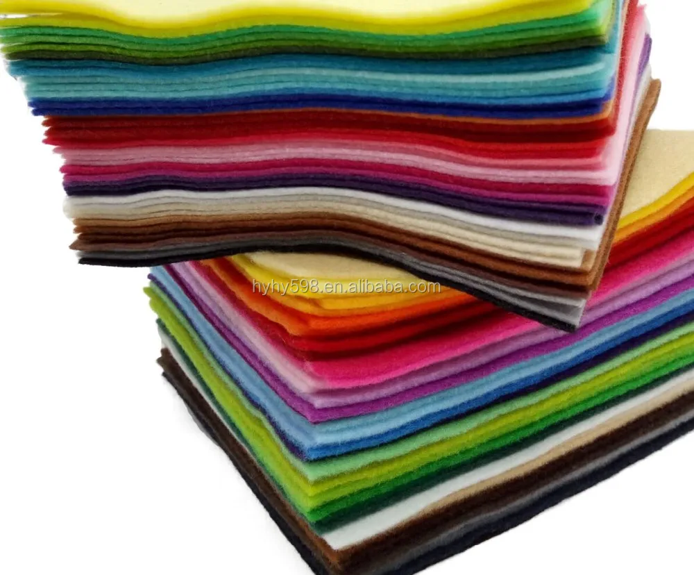 Felt Fabric sheets for Crafts flexible soft acrylic nonwoven felt fabric felt squares for sewing and toy