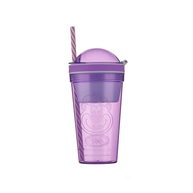 New style acrylic tumbler lid snack plastic mug with low price