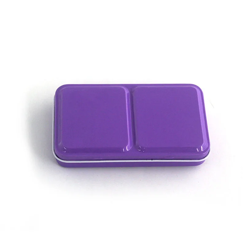 Portable Travel Empty Watercolor 12 Pans Folding Storage Paint Case Metal Palette Box