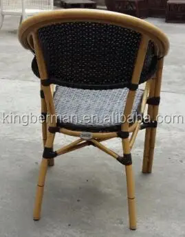 Bamboo Frame Rattan Chair Bistro Chairs Cafe Furniture Chairs