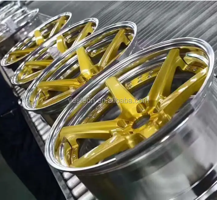 Hot selling chrome alloy wheel black yellow colorful vacuum 16-20 Inch