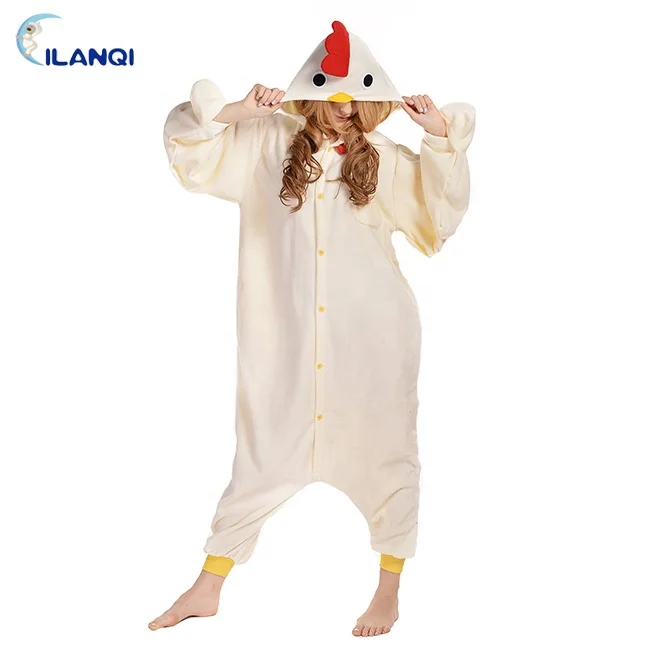 
Christmas Adult Polar Fleece One Piece animal Onesie Chicken Jumpsuit Pajamas 