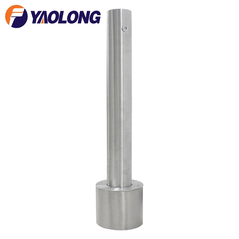Stainless steel car parking blocker 80cm decorative removable bollards