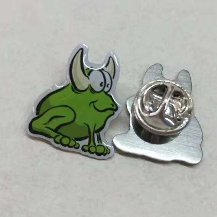 Wholesale Cheap Badge Custom metal printed pins badges with epoxy