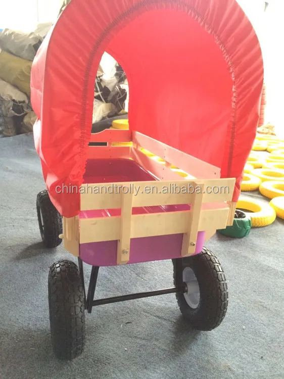 kids wooden garden trolley