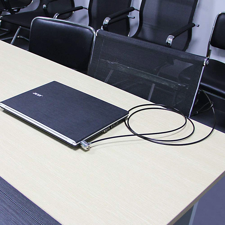 Portable Security Anti-theft Laptop Steel Cable Lock With Master Key For Retail Desktop Display