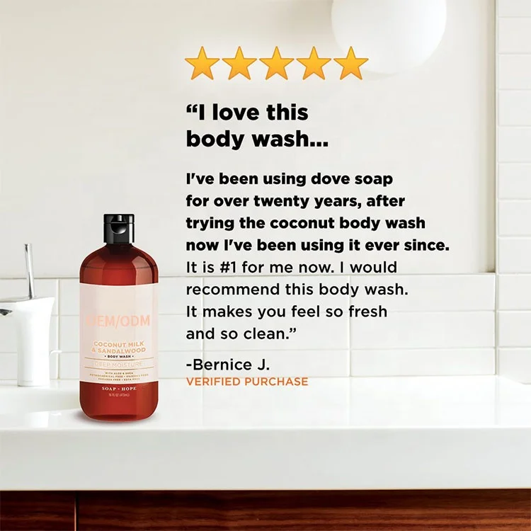 OEM Natural Body Wash Refreshing Whitening Moisturizing Mens Body Wash Shower Gel