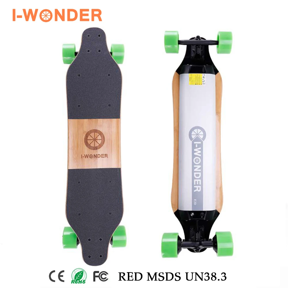 
SK-E2D I-Wonder Led light custom electric skateboard dual hub motors in-wheel electric longboard boosted board 