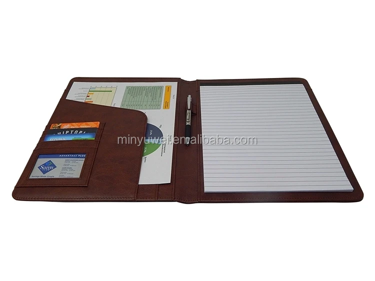 
classical PU leather right handed portfolio with document holder a4 