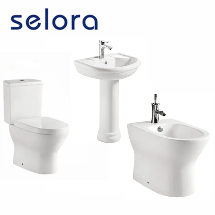 Good quality bathroom sanitary ware decorated toilet suite