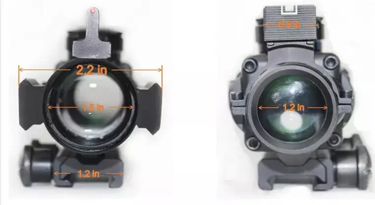 Scope Fiber Illuminated 4x32 Rifle Optic Sight Red Tactical Tri Acog Prismatic
