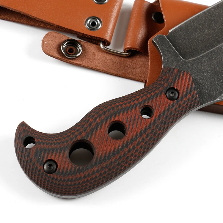 
9CR18MOV stainless steel fixed blade knife hunting survival knife with G10 handle 