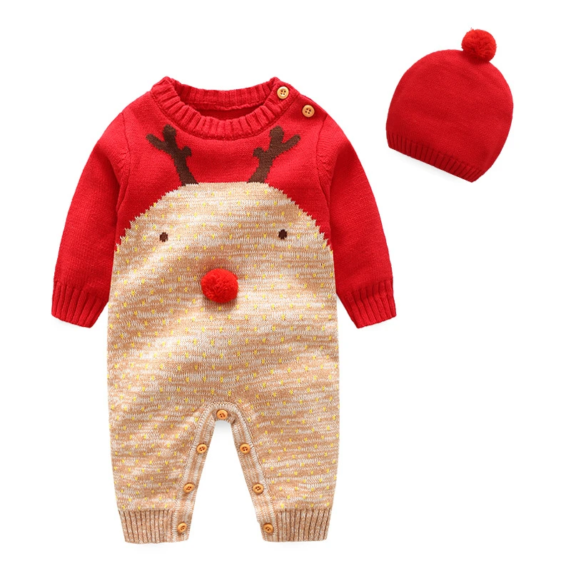 
Infant Boys Clothes Baby Girls Christmas Sweater Kids Baby Christmas Clothes Reindeer Knit Crochet Sweaters For Boys Girls 
