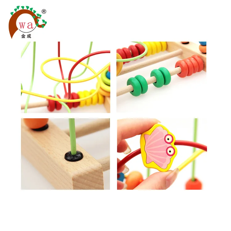 Educational puzzle games toy String bead Round bead toy