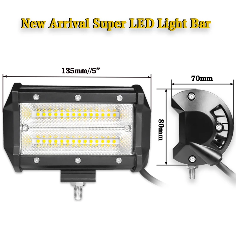 New Arrival 5 Inch 84W Offroad 4x4 4WD Boats ATV SUV Truck Automotive Auto LED