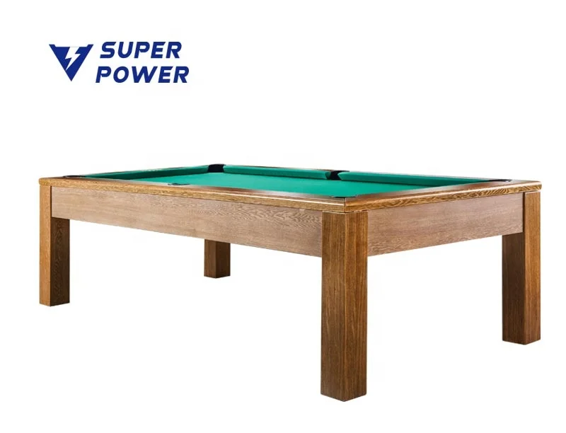 Good quality dining pool table 7ft 8ft 9ft Solid Wood or with metal leg