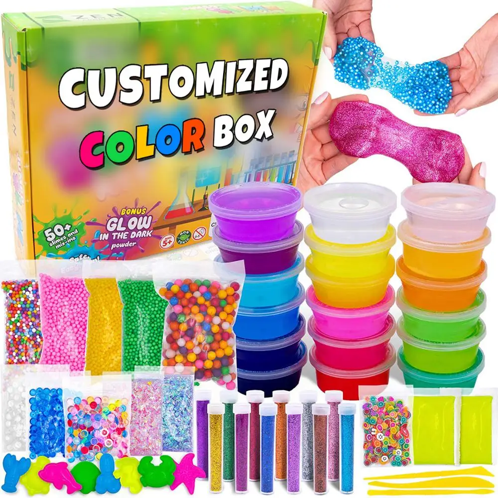 DIY Slime Kit for Girls Boys - Ultimate Glow in the Dark Glitter Slime Making Kit