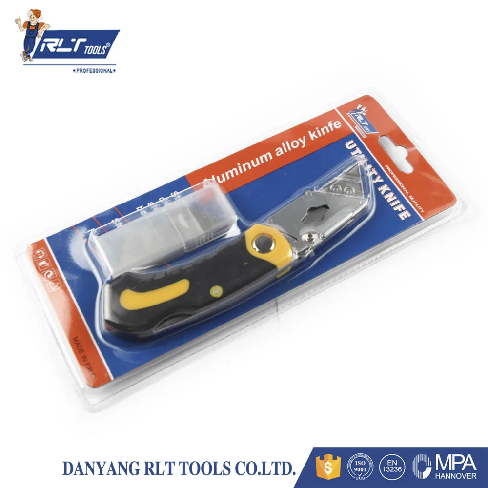 
multi-purpose folding cutter utility knife with blade box 