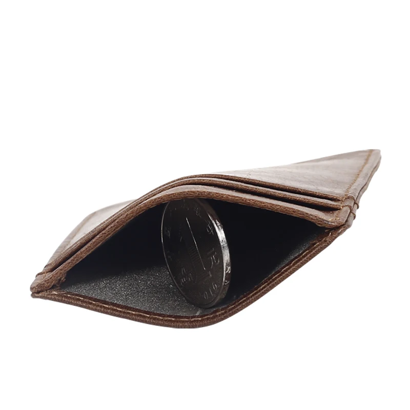 
Customized leather slim mini rfid card holder 