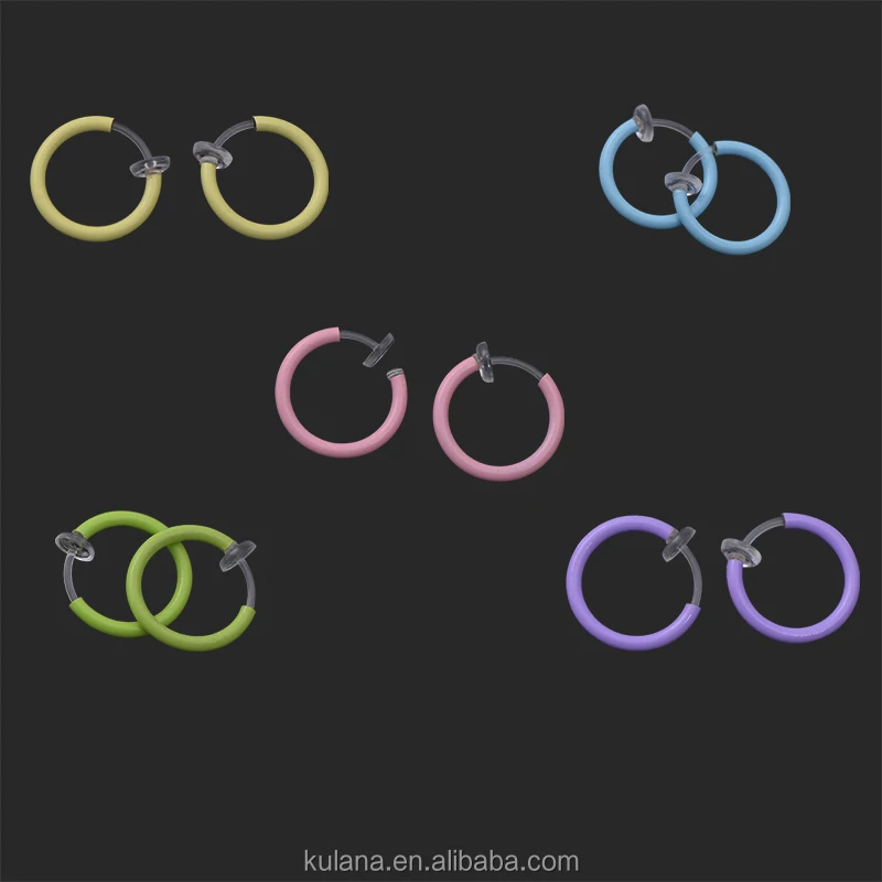 Glow in the dark Earrings Lip Nose Clip On non Piercing earrings body jewelry