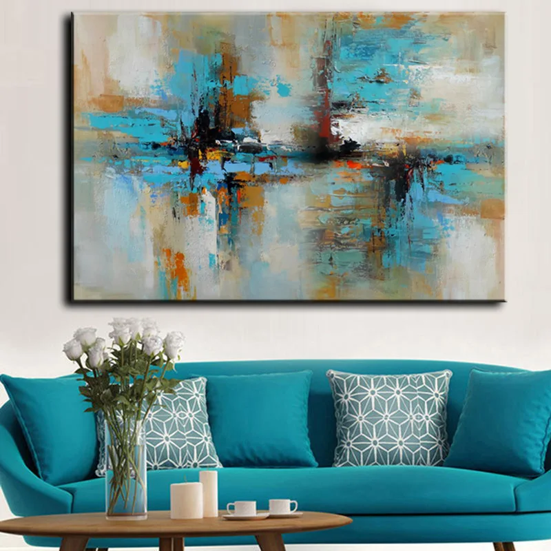 Wholesale custom abstract modern art hand-painted wall painting oil painting for home decoration