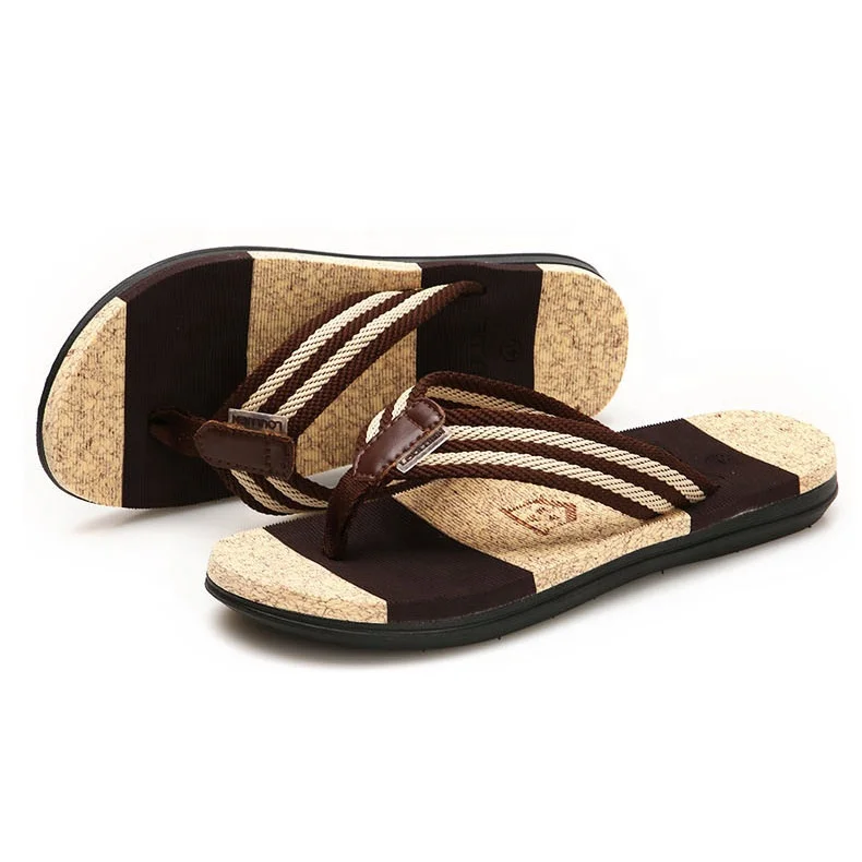 
Wholesale 2019 New Design Beach Oem Slippers Fabric Strap Printed Men Flip Flops 