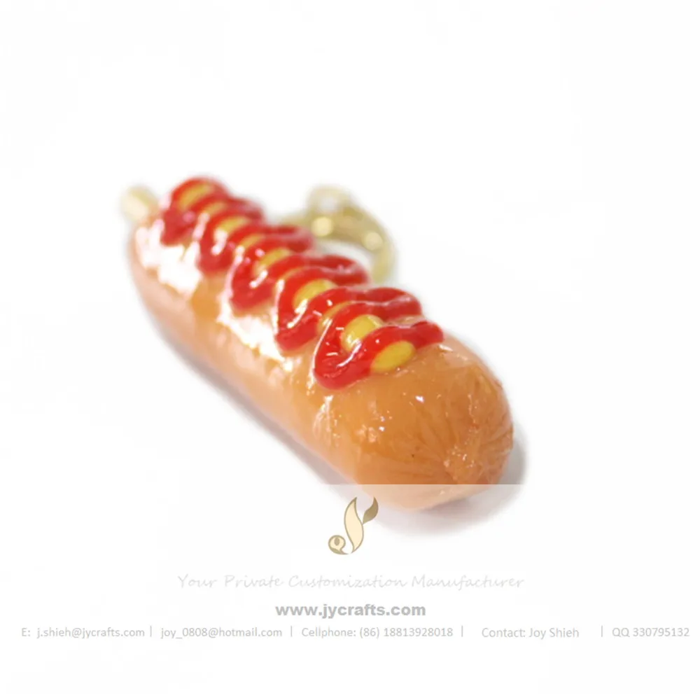
party decor 3D novelty keychain plastic food fake sausage 