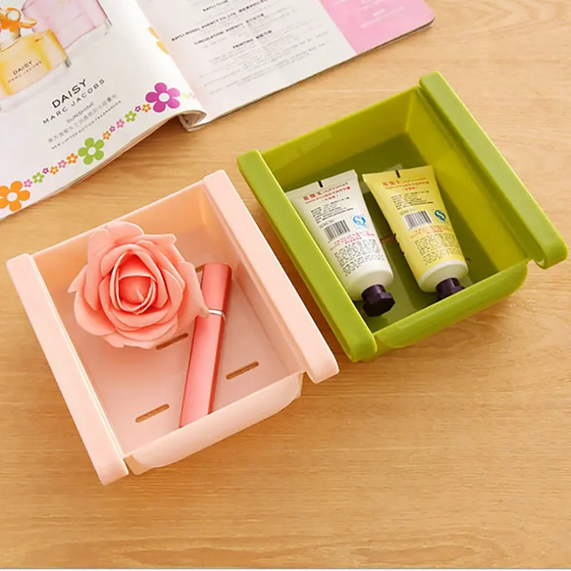 Slide Kitchen Fridge Freezer Space Saver Layer Under Shelf Holder Storage Rackn Storage Holder