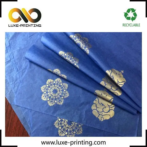 Самая дешевая индивидуальная превосходная Золотая шелковая бумага на белой основе для упаковки подарков