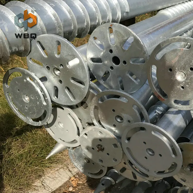 Galvanized Earth auger anchor for construction timer foundation