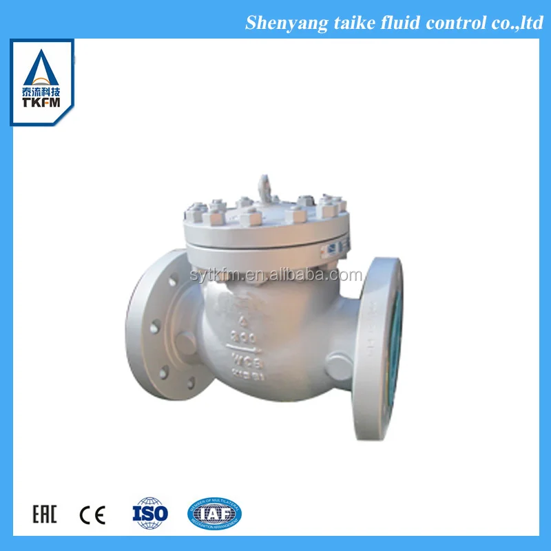 vertical horizontal water full opening swing type wcb casting flanged non return check valve