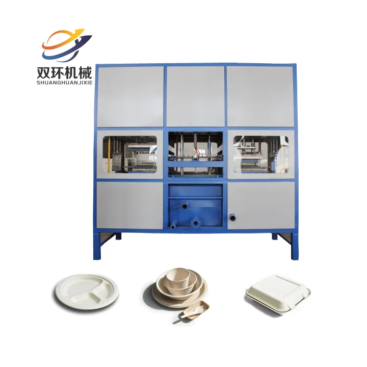 Full automatic Plant fiber tableware food container /lunch plate making machine
